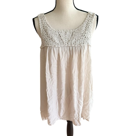 Torrid Women’s Cream Crochet Top Size 1 festival, coquette Boho - Picture 8 of 11